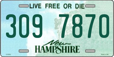 NH license plate 3097870