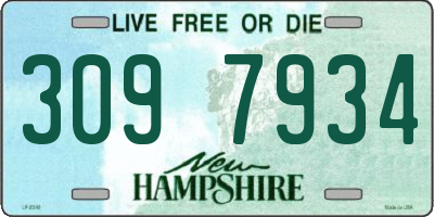 NH license plate 3097934