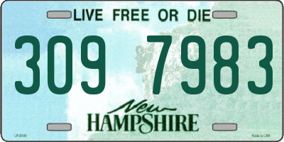 NH license plate 3097983