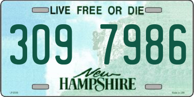 NH license plate 3097986