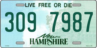NH license plate 3097987
