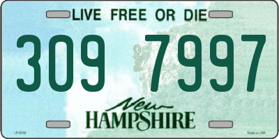 NH license plate 3097997