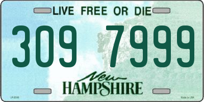 NH license plate 3097999