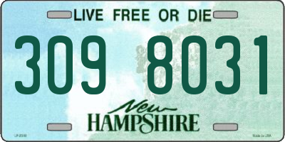 NH license plate 3098031