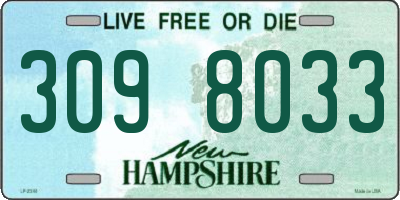 NH license plate 3098033