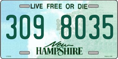 NH license plate 3098035