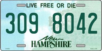 NH license plate 3098042