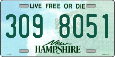 NH license plate 3098051