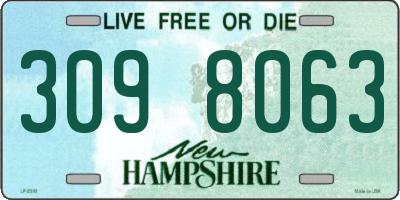 NH license plate 3098063