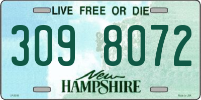 NH license plate 3098072
