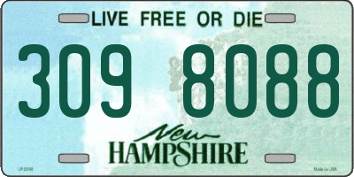 NH license plate 3098088