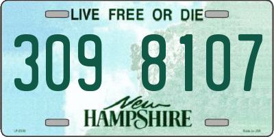 NH license plate 3098107
