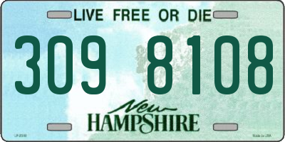 NH license plate 3098108