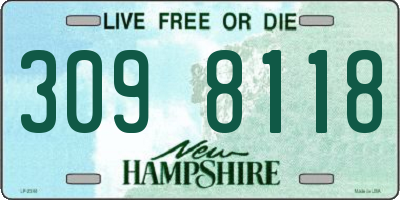 NH license plate 3098118