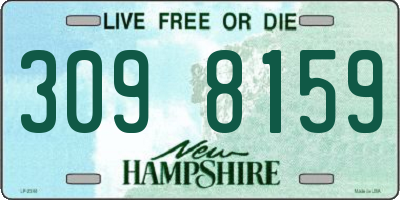 NH license plate 3098159