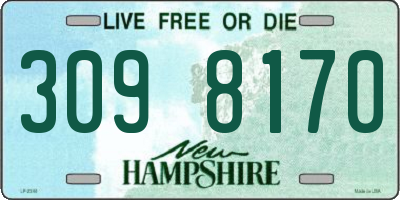 NH license plate 3098170