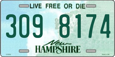 NH license plate 3098174