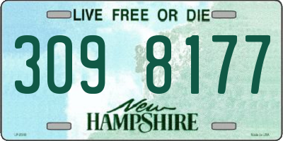 NH license plate 3098177
