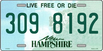 NH license plate 3098192