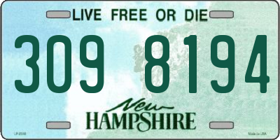 NH license plate 3098194