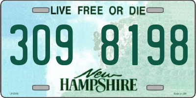 NH license plate 3098198