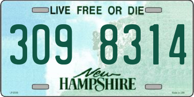 NH license plate 3098314