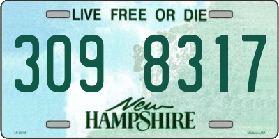 NH license plate 3098317