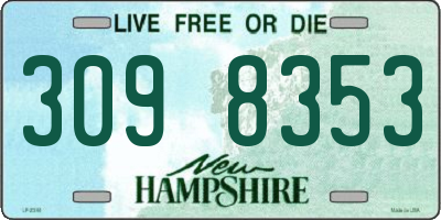 NH license plate 3098353