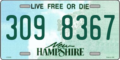 NH license plate 3098367