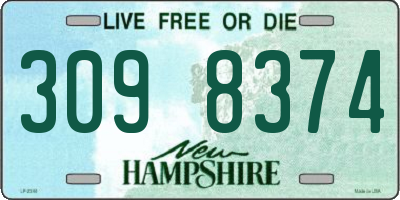 NH license plate 3098374