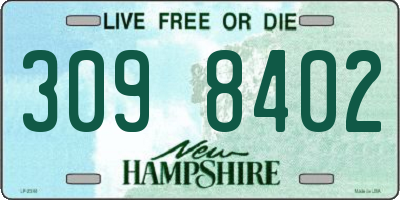 NH license plate 3098402