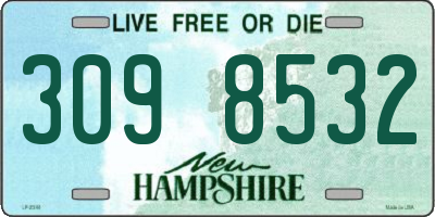 NH license plate 3098532