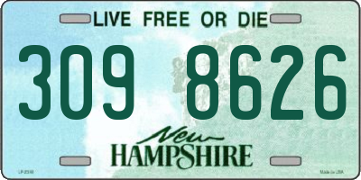NH license plate 3098626