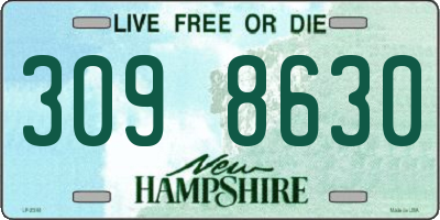 NH license plate 3098630