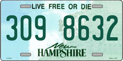 NH license plate 3098632