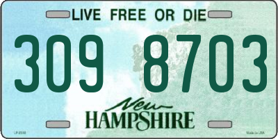 NH license plate 3098703