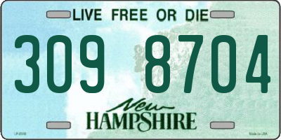 NH license plate 3098704