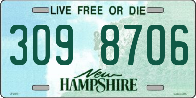 NH license plate 3098706