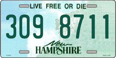 NH license plate 3098711