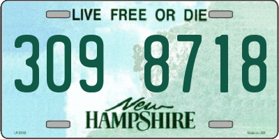 NH license plate 3098718