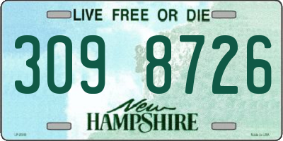 NH license plate 3098726