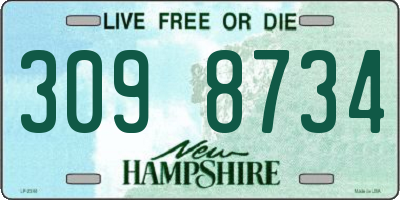 NH license plate 3098734