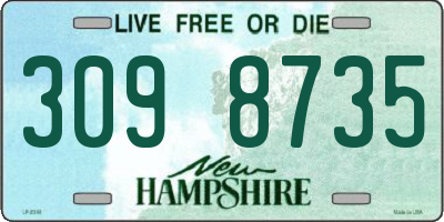 NH license plate 3098735