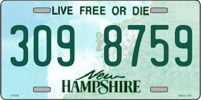 NH license plate 3098759