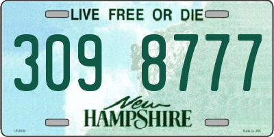 NH license plate 3098777