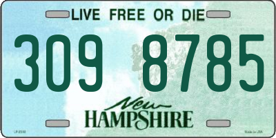 NH license plate 3098785