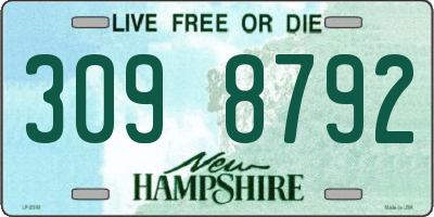NH license plate 3098792