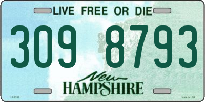 NH license plate 3098793