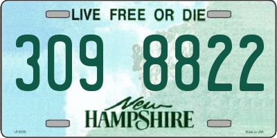 NH license plate 3098822