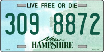 NH license plate 3098872